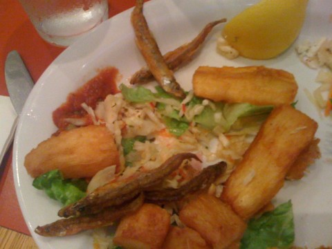 Yuca con chumbas
