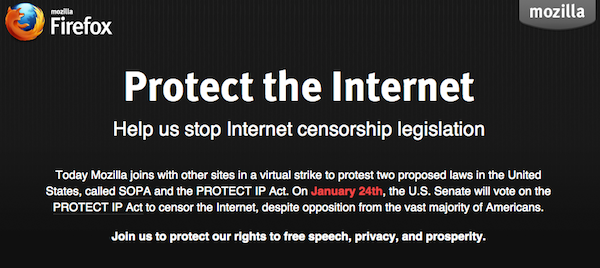 Mozilla sobre SOPA