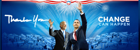 Obama y Biden le dan las gracias al pueblo estadounidense que los eligió