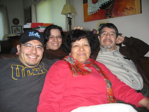 Chava, Tania, Menita y Salvador - ??rea de la Bahía - 26 de abril de 2009
