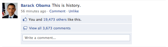 Barack Obama FB Status Barack Obama FB Status