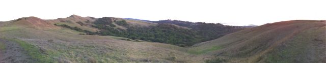 A panoramic view of the hills in El Sobrante, CA