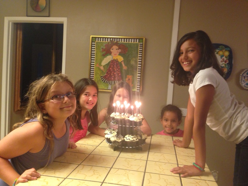 Valentina celebrating her birthday