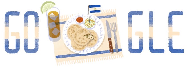 Google art celebrating El Salvador's independence