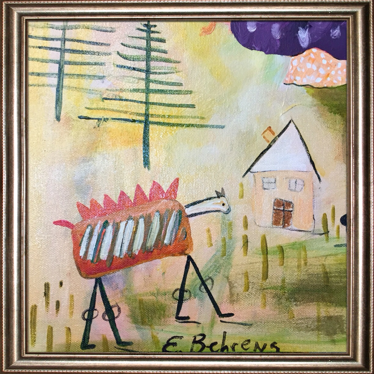 A whimsical painting by Elke Behrens