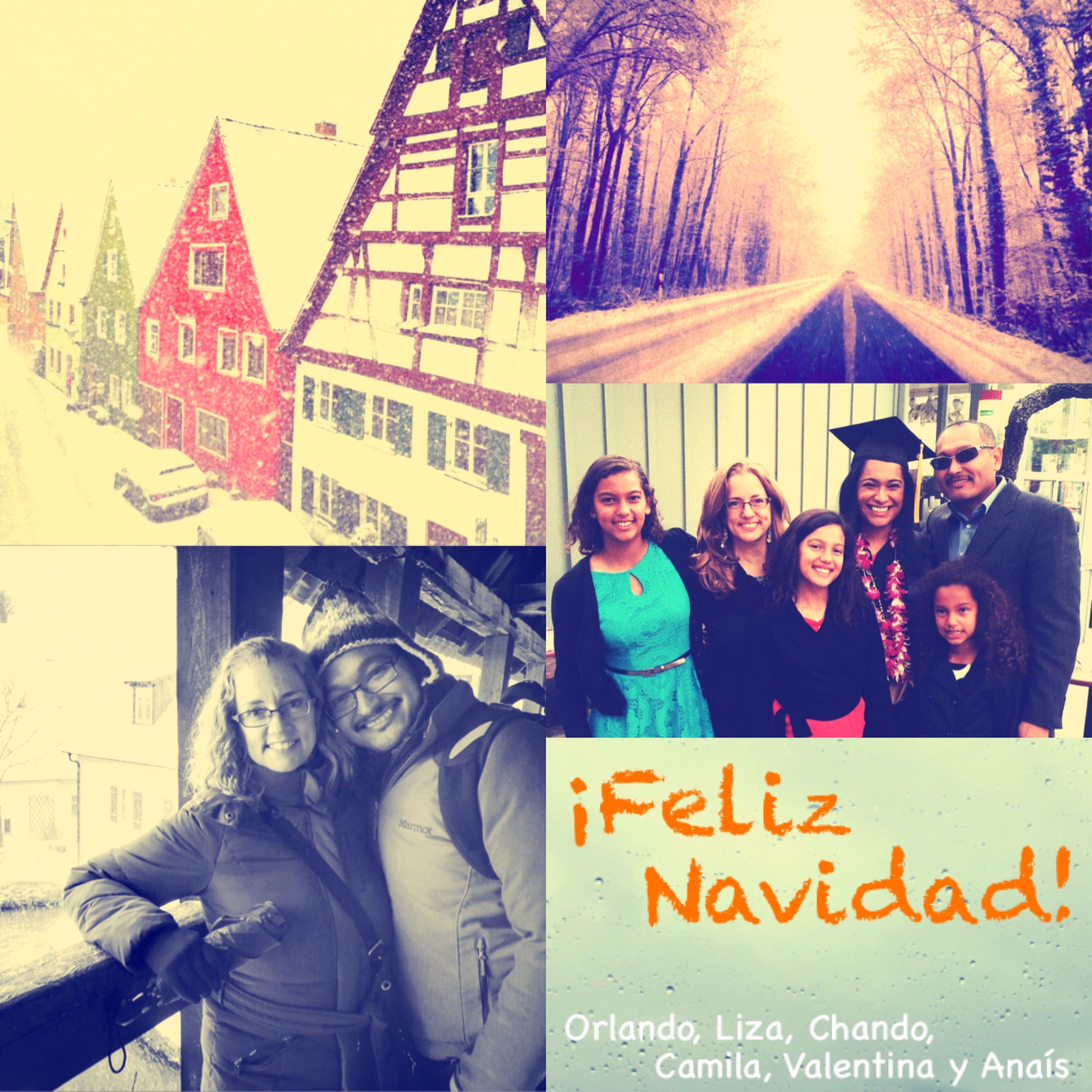 Collage of photos as a Christmas card