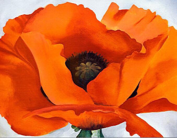 “Red Poppy” by Georgia O’Keeffe, oil, 1927