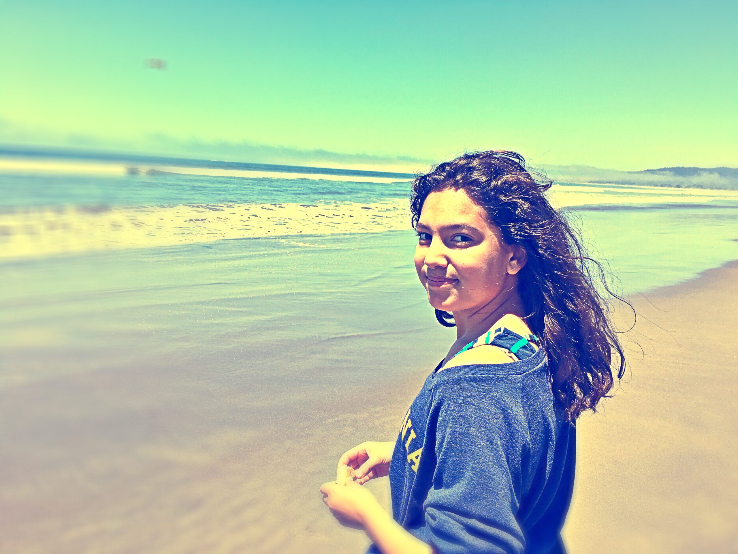 Valentina en la playa
