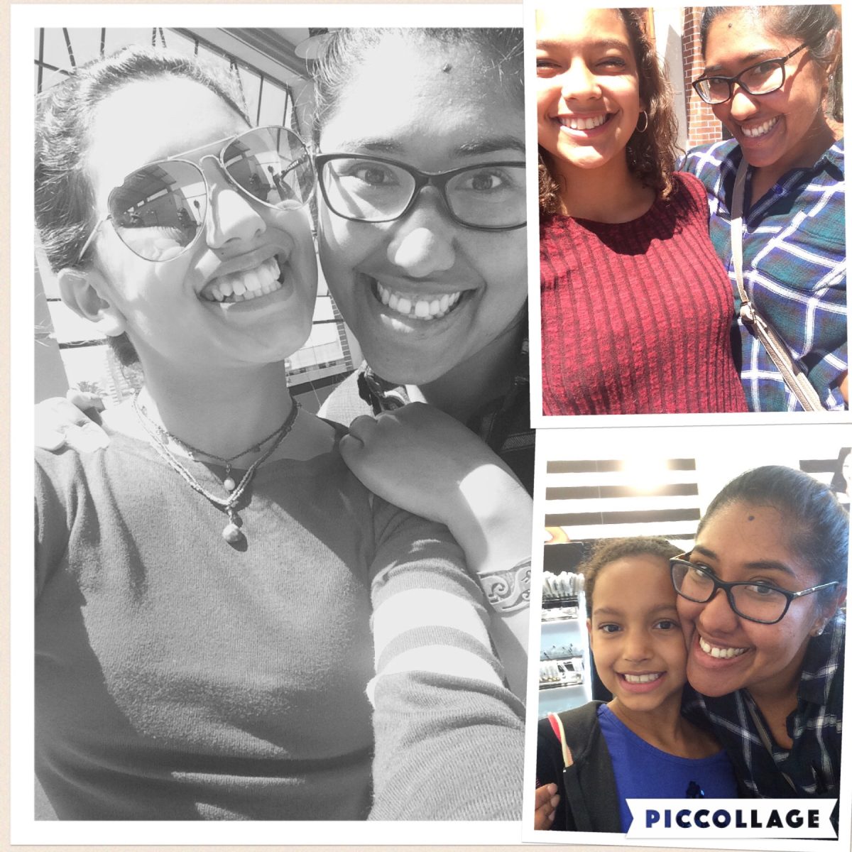 Un collage de fotos de Lili y las cipotas
