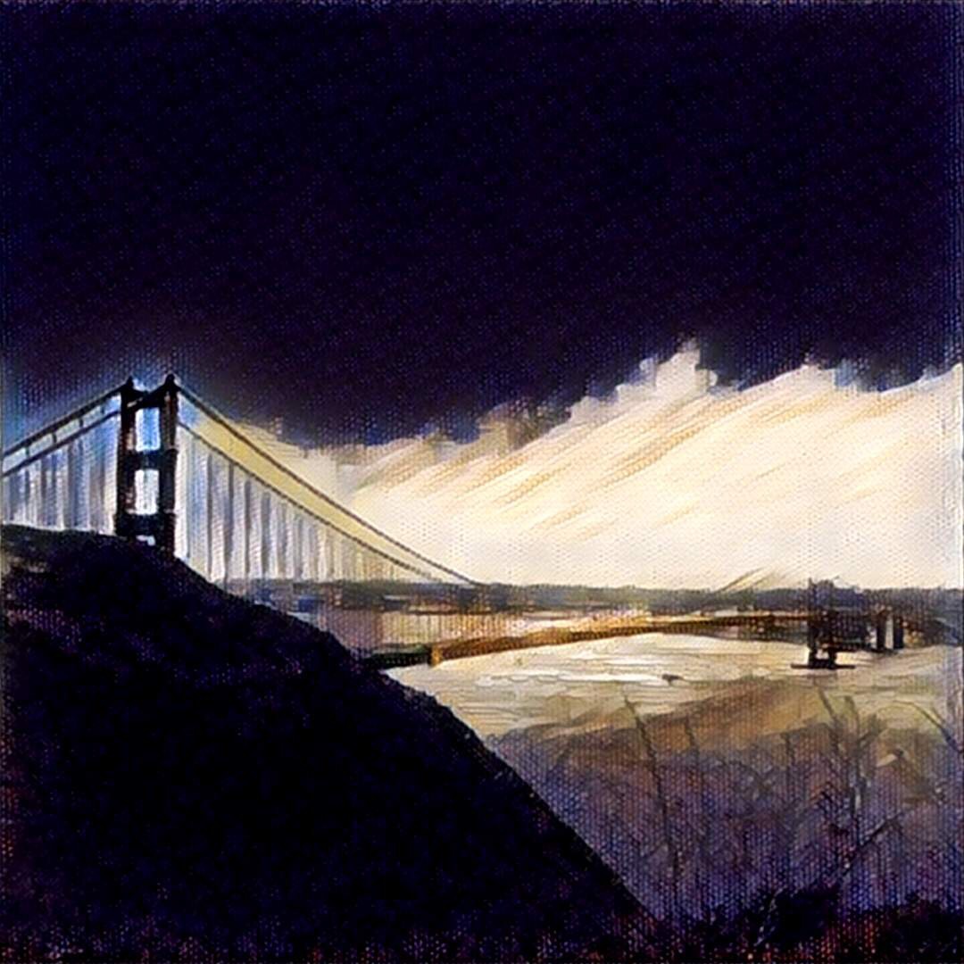 Digital art of Golden Gate Bridge