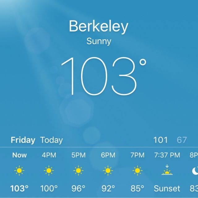 Berkeley weather of 103