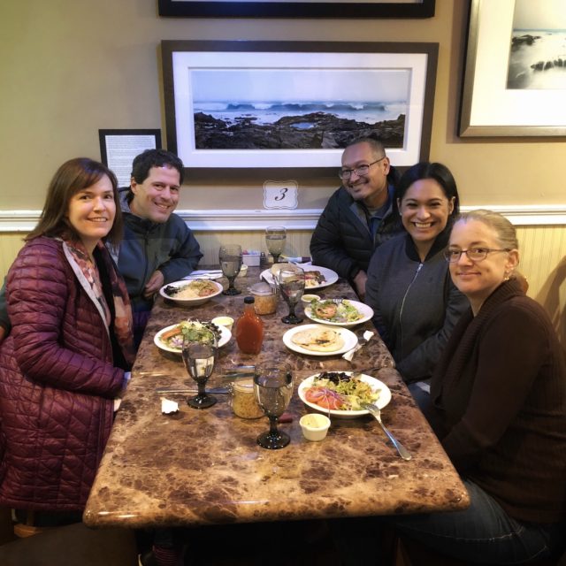 Having dinner at Plátano in Berkeley