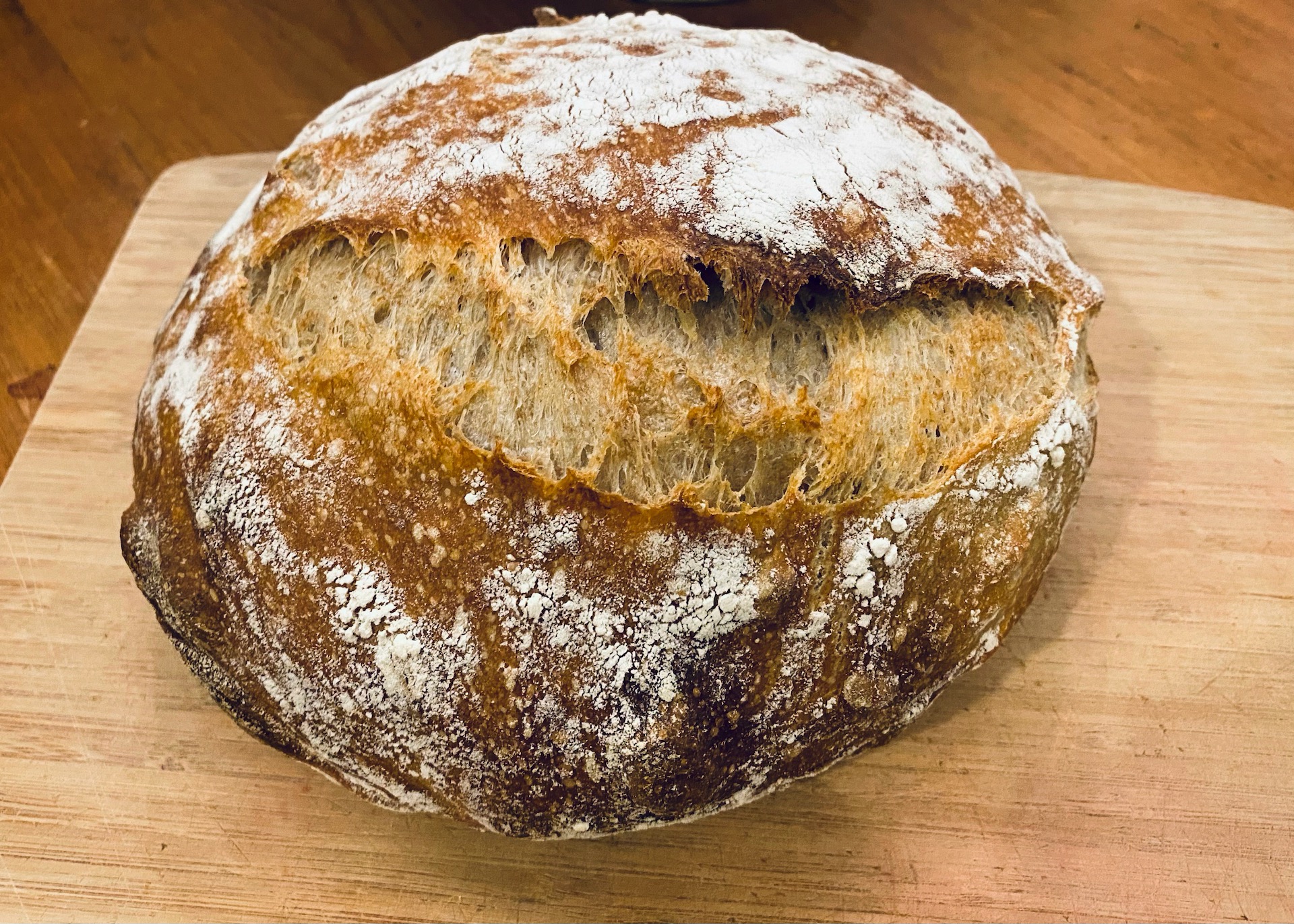 A loaf of bread freshly baked